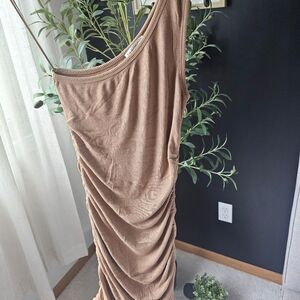 L*Space One Shoulder Tan Dress